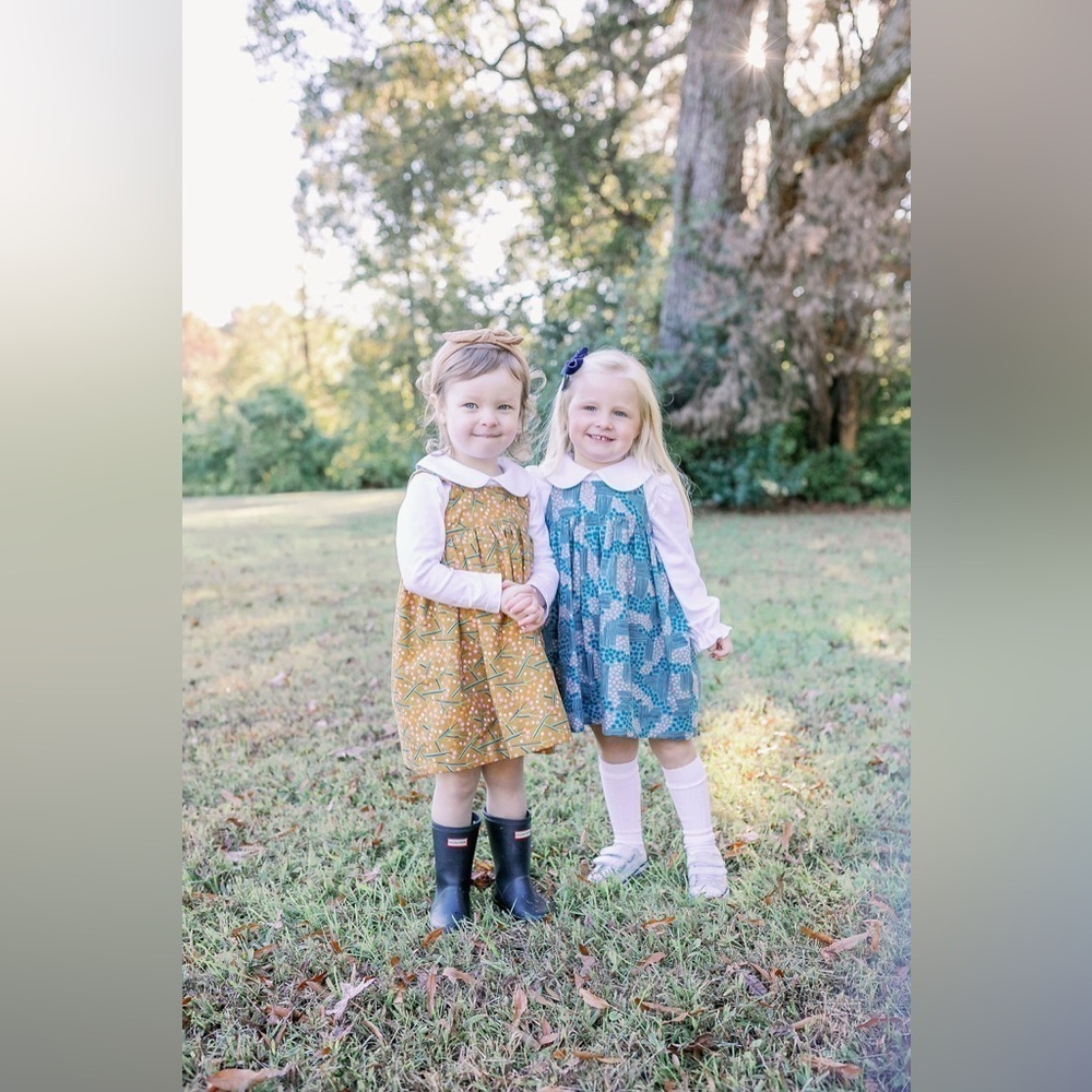 Piccadilly Bespoke Mustard Yellow Pink Floral Print Beckett Dress 2t - Picture 4 of 16